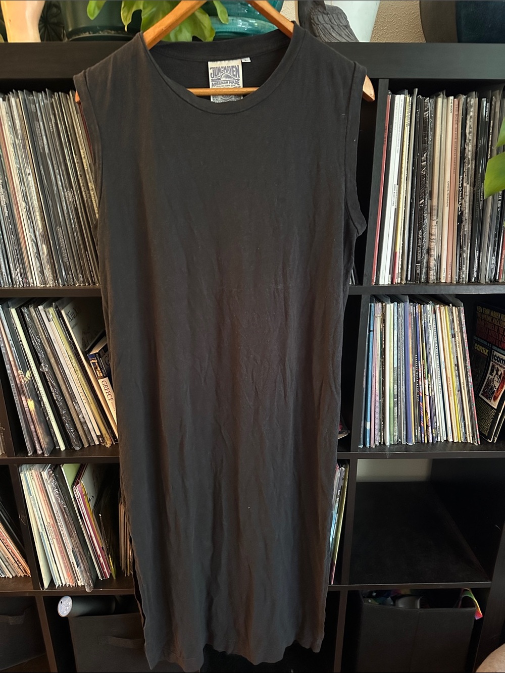 Jungmaven Black Sleeveless Midi Dress